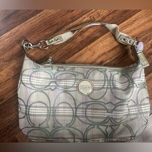 Coach Beige and Purple Shoulder Bag